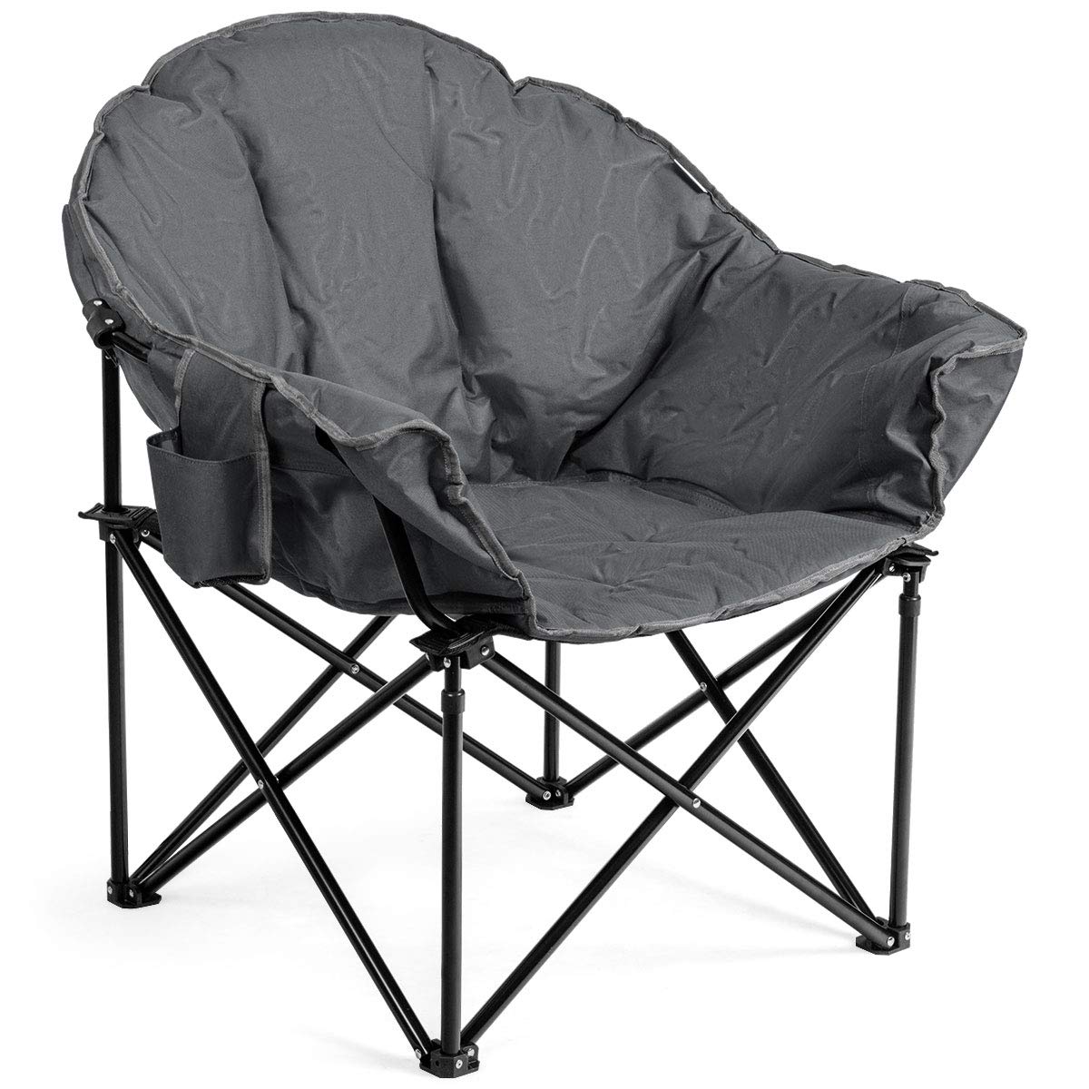 Tangkula Oversized Camping Chair with Cup Holder